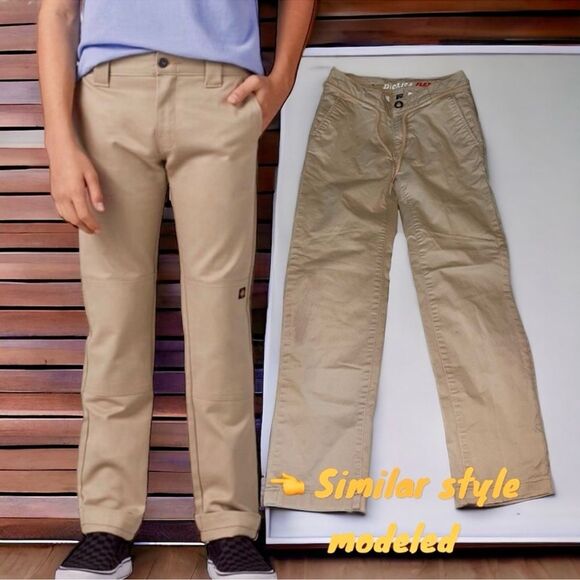 Dickies FLEX Pants Khakis Size 10 EUC - Picture 9 of 11